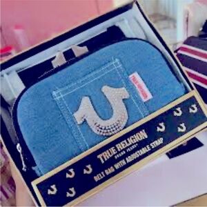 True Religion Denim Horseshoe Belt Bag wi/Adjustable Strap - L / XL - New